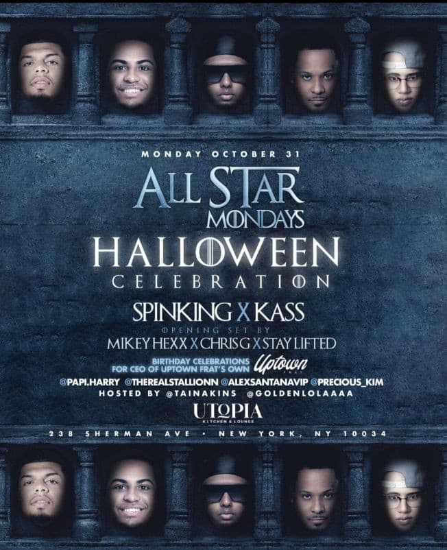 Event - All Star Mondays Halloween Celebration DJ Spinking Live At Utopia Lounge - New York, New York - October 31, 2022 | concert tickets