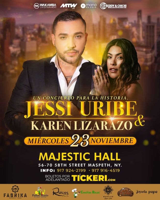 Event - JESSI URIBE & KAREN LIZARAZO EN CONCIERTO - maspeth, New York - November 23, 2022 | concert tickets