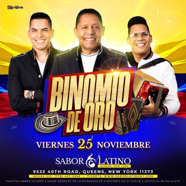 Event - BINOMIO DE ORO ! NEW YORK - Queens, New York - November 25, 2022 | concert tickets