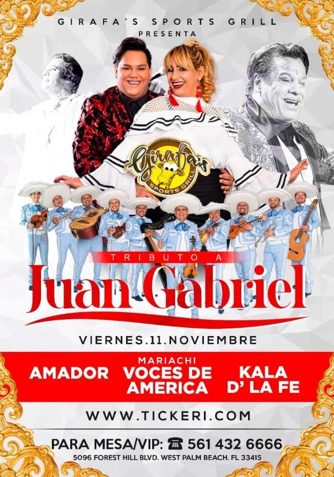 Event - Juan Gabriel Vive Tribute Show en West Palm Beach - West Palm Beach, Florida - November 11, 2022 | concert tickets