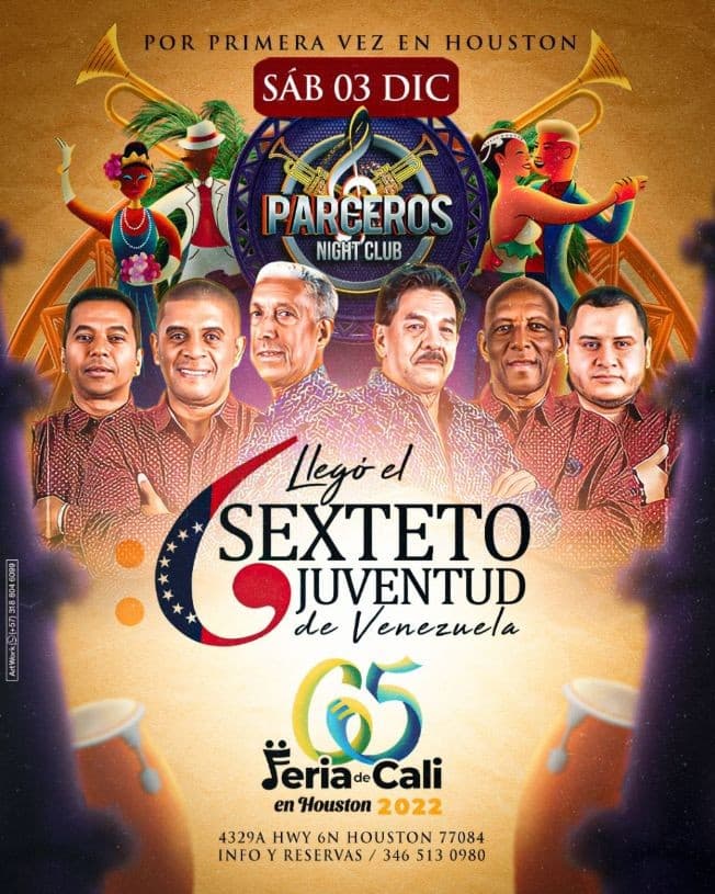 Event - Sexteto Juventud - Feria de Cali en Houston - Houston, Texas - December 3, 2022 | concert tickets