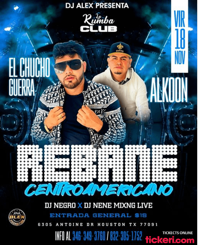 Event - EL CHUCHO GUERRA , ALKOON EN VIVO ! HOUSTON TEXAS - Houston, Texas - November 18, 2022 | concert tickets
