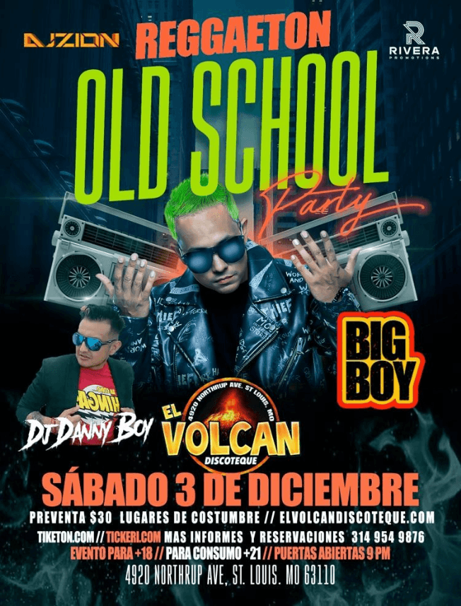 Event - BIG BOY - REGGAETON OLD SCHOOL PARTY ! ST. LOUIS MISSOURI - St. Louis, Missouri - December 3, 2022 | concert tickets