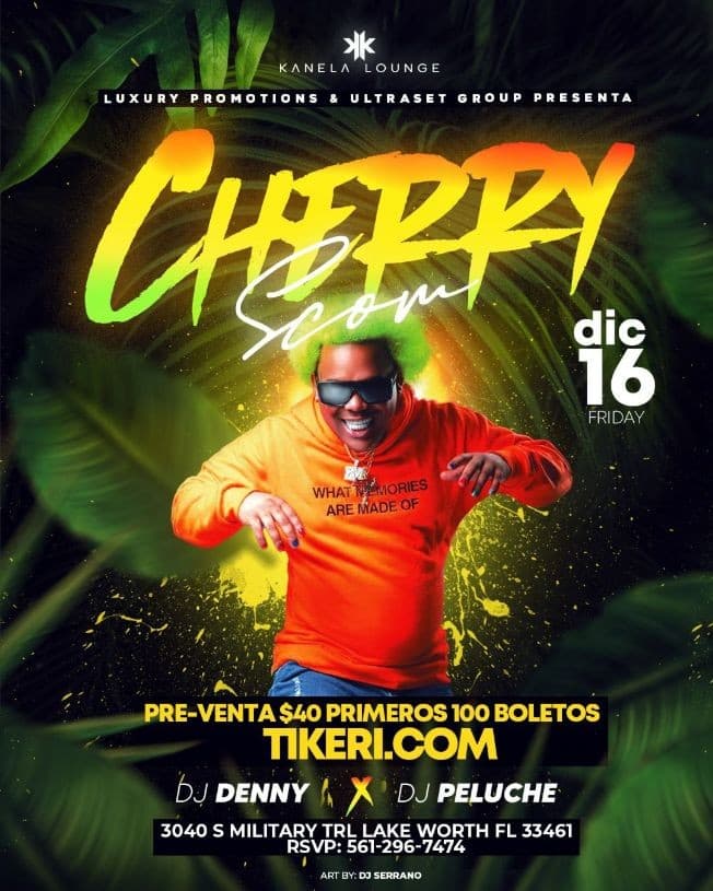 Event - El Cherry Scom @ Kanela lounge WPB - Lake Worth, Florida - December 16, 2022 | concert tickets