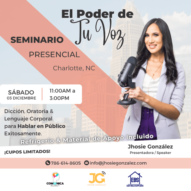 Event - Seminario El Poder de Tu Voz - Charlotte, North Carolina - December 3, 2022 | concert tickets