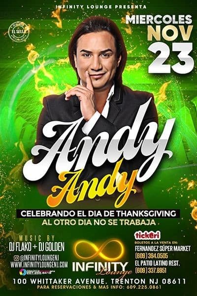 Event - ANDY ANDY EN CONCIERTO BAILABLE | TRENTON, NJ - Trenton, New Jersey - November 23, 2022 | concert tickets