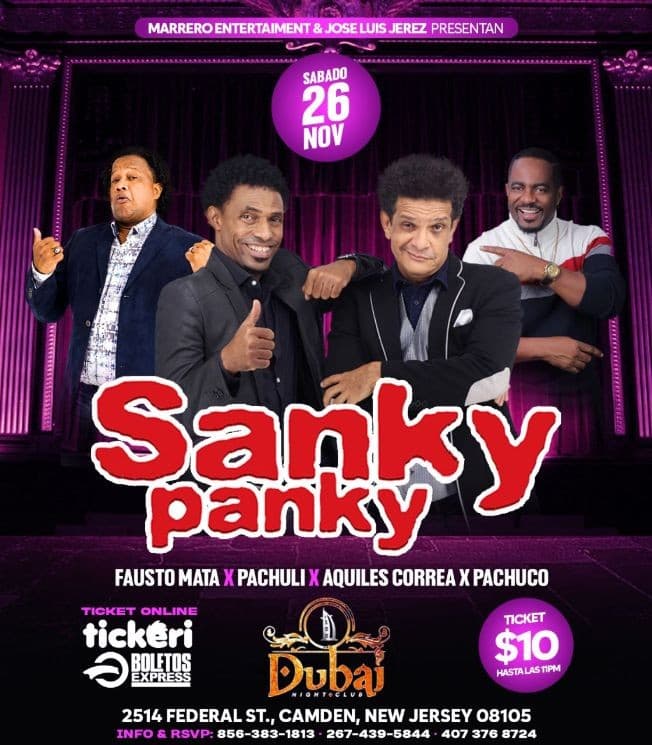 Event - SANKY PANKY EN VIVO ! CAMDEN NEW JERSEY - Camden, New Jersey - November 26, 2022 | concert tickets