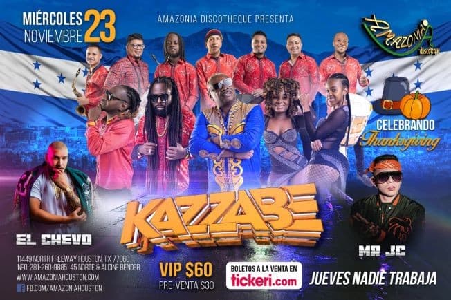 Event - KAZZABE, EL CHEVO & MR JC ! HOUSTON TEXAS (AMAZONIA DISCO) - Houston, Texas - November 23, 2022 | concert tickets