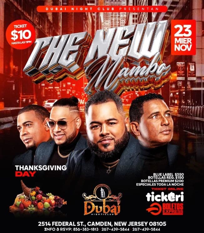 Event - THE NEW MAMBO EN VIVO ! CAMDEN NEW JERSEY - Camden, New Jersey - November 23, 2022 | concert tickets