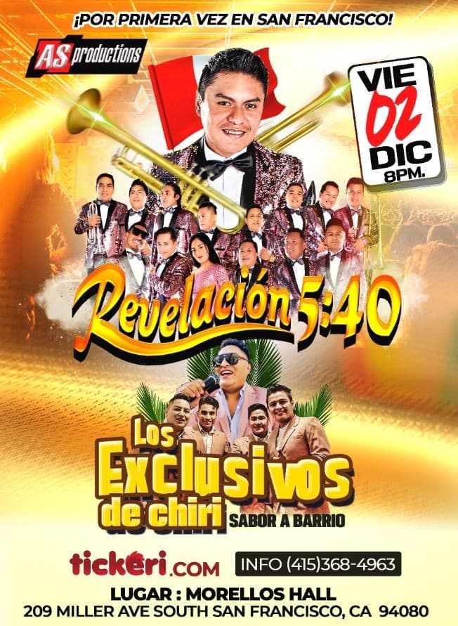Event - REVELACION 5:40 - South San Francisco, California - December 2, 2022 | concert tickets