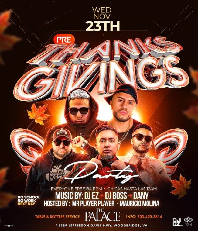 Event - PRE-THANKSGIVING PARTY in VIRGINIA - Woodbridge, Virginia - November 23, 2022 | concert tickets