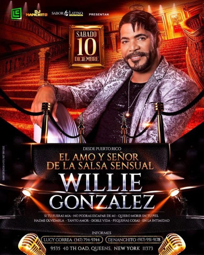 Event - WILLIE GONZALEZ ! NEW YORK - Queens, New York - December 10, 2022 | concert tickets