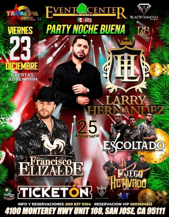Event - PARTY NOCHE BUENA EN SAN JOSE CALIFORNIA - San Jose, California - December 23, 2022 | concert tickets