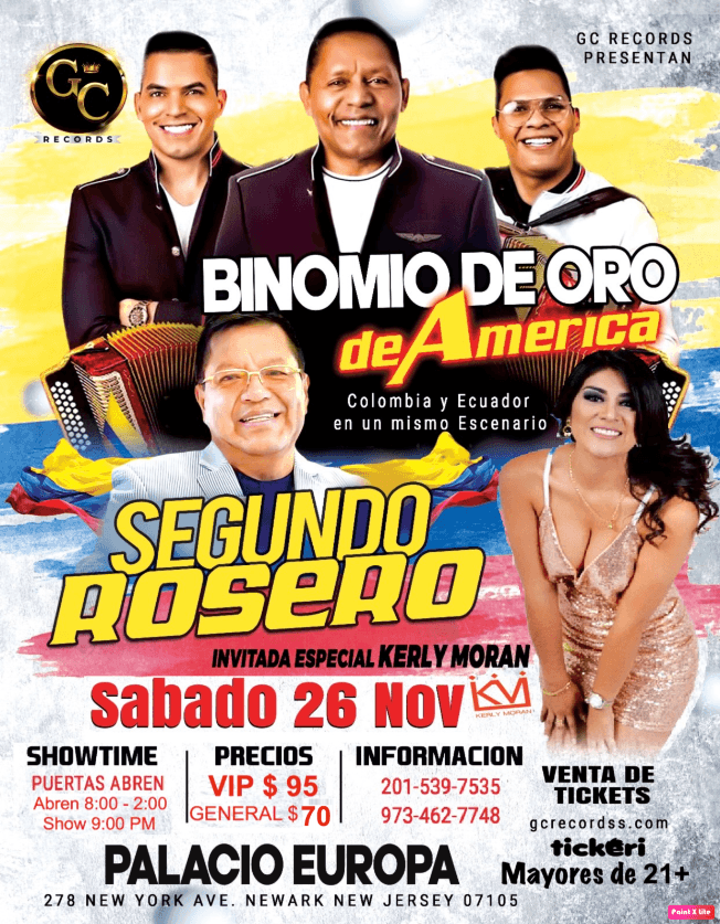 Event - Binomio de Oro & Segundo Rosero en Newark - Newark, New Jersey - November 26, 2022 | concert tickets