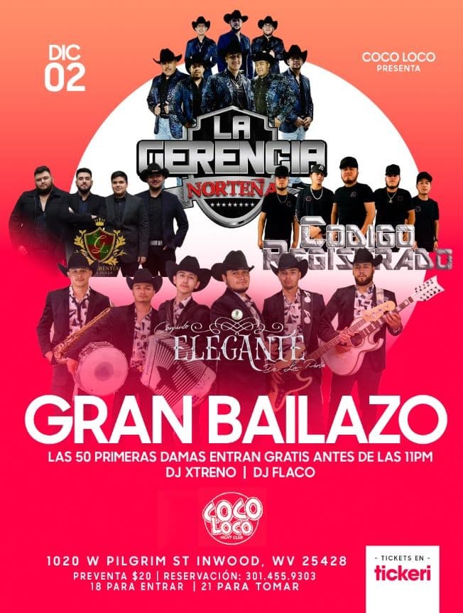 Event - GRAN AGARRÓN NORTEÑO VS GRUPEROS - Inwood, West Virginia - December 2, 2022 | concert tickets