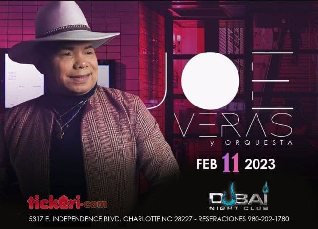 Event - JOE VERAS & ORQUESTA "EN CONCIERTO" SABADO 11 DE FEB 2023!! CANCELED!!!!! - Charlotte, North Carolina - February 11, 2023 | concert tickets