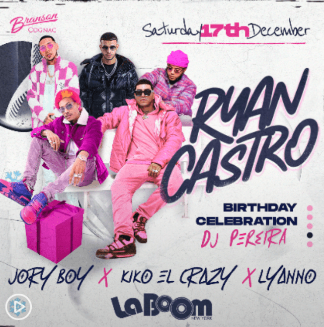 Event - RYAN CASTRO PERFORMING LIVE , DJ PEREIRA BIRTHDAY EN VIVO ! QUEENS NEW YORK - Woodside, New York - 17 de diciembre de 2022 | concert tickets
