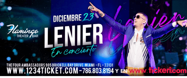 Event - LENIER EN CONCIERTO ! MIAMI FLORIDA - Miami, Florida - December 23, 2022 | concert tickets