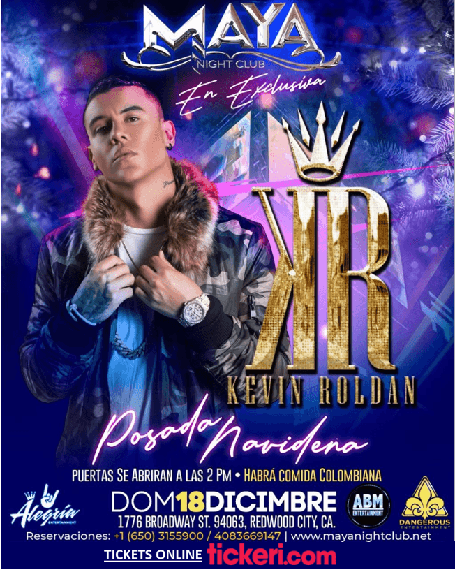 Event - KEVIN ROLDAN EN CONCIERTO ! REDWOOD CITY CALIFORNIA - Redwood City, California - 18 de diciembre de 2022 | concert tickets