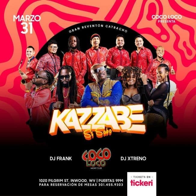 Event - KAZZABE SI SABE EN CONCIERTO ! INWOOD WEST VIRGINIA - Inwood, West Virginia - March 31, 2023 | concert tickets