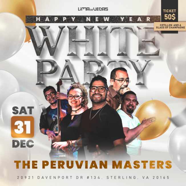 Event - Happy New Year / WHITE PARTY 🥼🍾 at Lima de Veras - Sterling, Virginia - December 31, 2022 | concert tickets