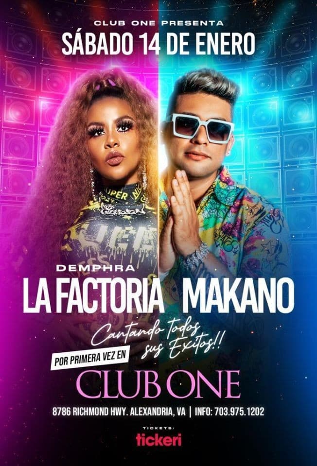 Event - LA FACTORIA & MAKANO EN CONCIERTO ! ALEXANDRIA VIRGINIA - Alexandria, Virginia - 14 de enero de 2023 | concert tickets