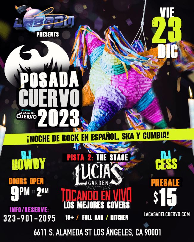 Event - POSADA CUERVO 2023 EN LA BOOM NIGHTCLUB - Los Angeles, California - December 23, 2022 | concert tickets