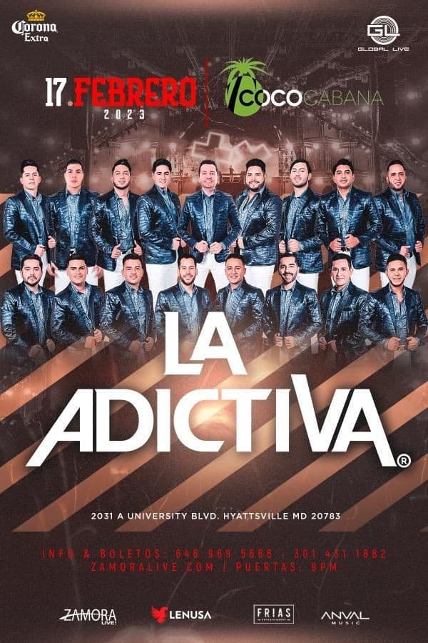 Event - BANDA LA ADICTIVA EN HYATTSVILLE MARYLAND - Adelphi, Maryland - February 17, 2023 | concert tickets