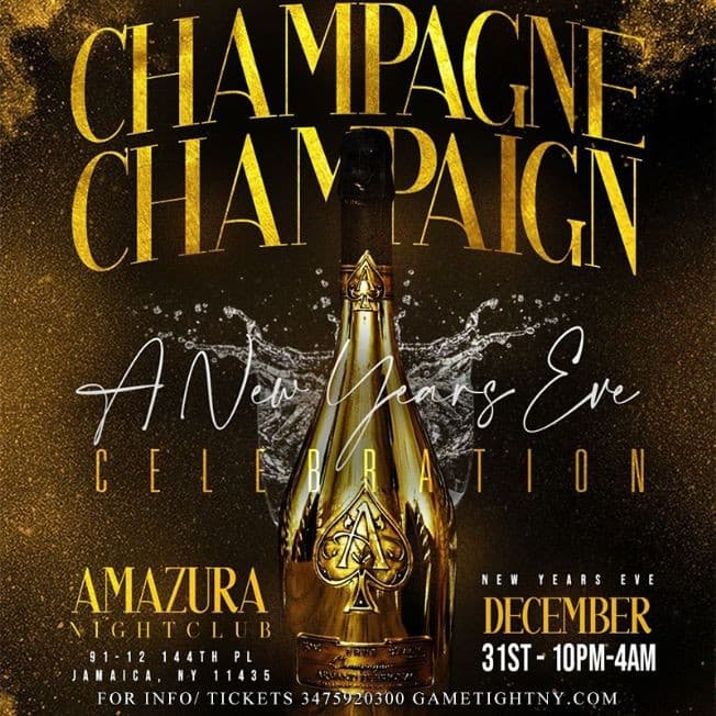 Event - Amazura Nightclub New Year's Eve Champagne party 2023 - Queens, New York - 31 de diciembre de 2022 | concert tickets