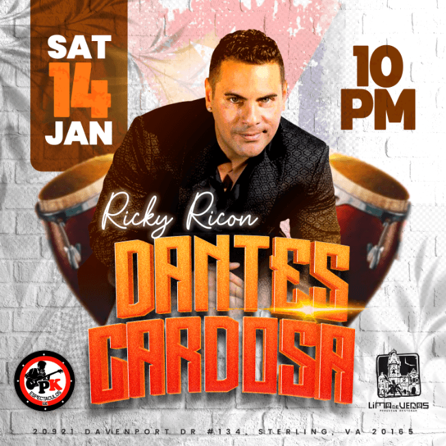 Event - Dantes Cardosa "Ricky Ricon" de la Charanga Habanera - Sterling, Virginia - January 14, 2023 | concert tickets