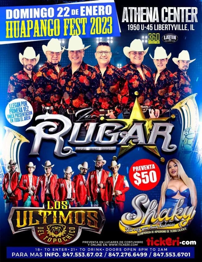 Event - LOS RUGAR , LOS ULTIMOS TOPO CHICO , EN VIVO ! LIBERTYVILLE  ILLINOIS - Libertyville, Illinois - 22 de enero de 2023 | concert tickets