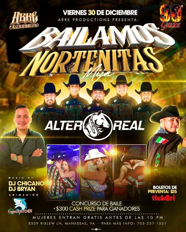 Event - Alter-Real En Vivo! @ 90 Grados Nightclub, Manassas, VA - Manassas, Virginia - December 30, 2022 | concert tickets