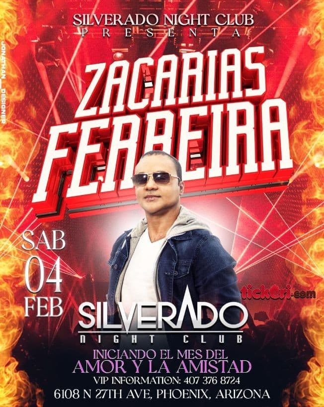 Event - ZACARIAS FERREIRA EN PHOENIX ARIZONA - Phoenix, Arizona - February 4, 2023 | concert tickets