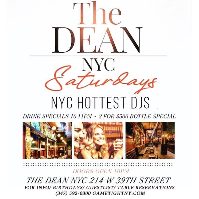 Event - The Dean NYC Saturdays General Admission & Birthday Packages 2023 - New York, New York - January 21, 2023 | concert tickets