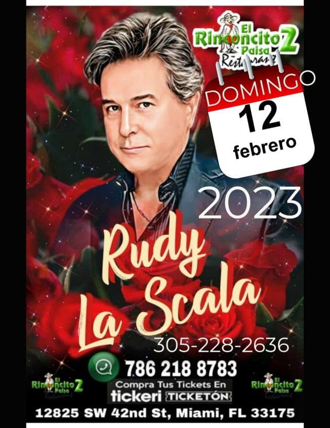 Event - RUDY LA SCALA VALENTINES DAY- MIAMI FLORIDA - CGC - Miami, Florida - February 12, 2023 | concert tickets
