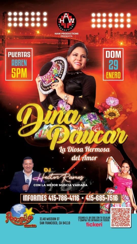 Event - LA DIOSA HERMOSA DEL AMOR " DINA PAUCAR " - San Francisco, California - January 29, 2023 | concert tickets