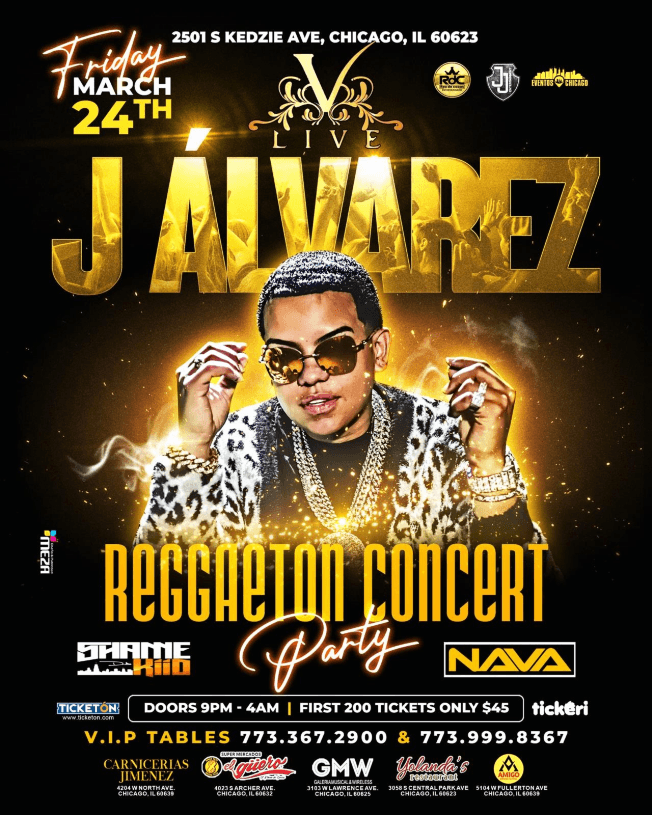 Event - J ALVAREZ EN CONCIERTO ! RDC CHICAGO ILLINOIS - Chicago, Illinois - March 24, 2023 | concert tickets