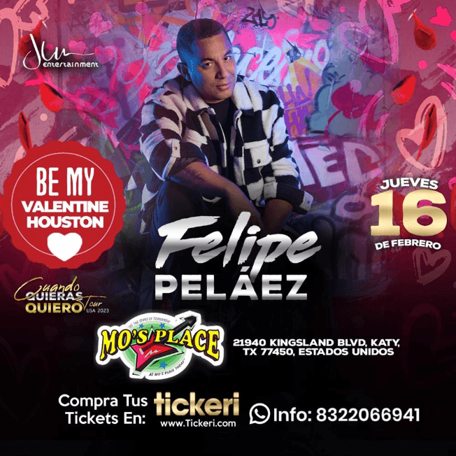 Event - FELIPE PELAEZ EN CONCIERTO ! KATY TEXAS - Katy, Texas - February 16, 2023 | concert tickets