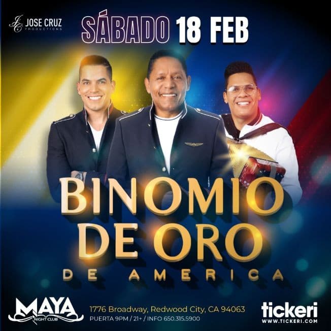 Event - BINOMIO DE ORO EN SAN FRANCISCO - Redwood City, California - February 18, 2023 | concert tickets