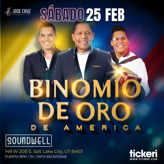Event - BINOMIO DE ORO EN SALT LAKE CITY - Salt Lake City, Utah - February 25, 2023 | concert tickets