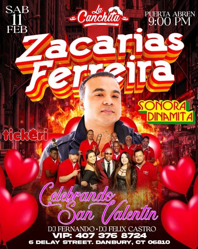 Event - ZACARIAS FERREIRA TICKET Y VIP DIPONIBLE EN LA PUERTA - Danbury, Connecticut - February 11, 2023 | concert tickets