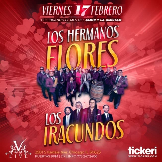 Event - LOS HERMANOS FLORES Y LOS IRACUNDOS EN CHICAGO - Chicago, Illinois - February 17, 2023 | concert tickets