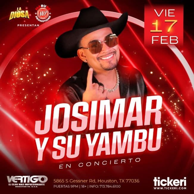 Event - JOSIMAR Y SU YAMBU EN HOUSTON - Houston, Texas - February 17, 2023 | concert tickets