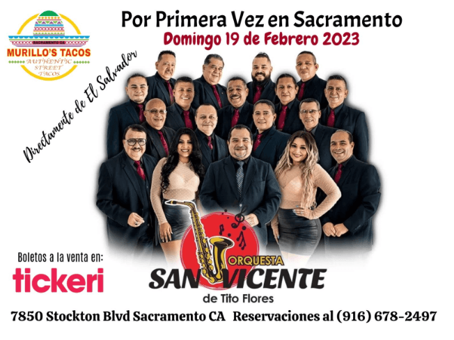 Event - ORQUESTA SAN VICENTE DE TITO FLORES EN CONCIERTO ! SACRAMENTO CALIFORNIA - Sacramento, California - February 19, 2023 | concert tickets