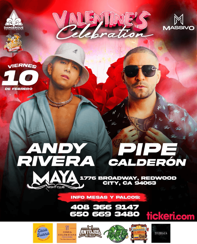 Event - ANDY RIVERA , PIPE CALDERON EN VIVO ! REDWOOD CITY CALIFORNIA - Redwood City, California - February 10, 2023 | concert tickets