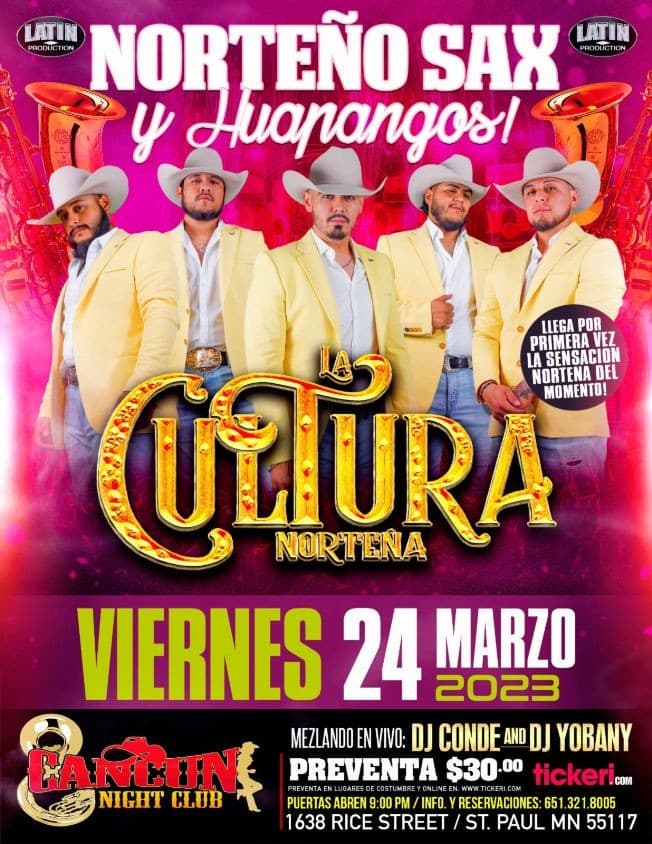 Event - LA CULTURA NORTEÑA EN CONCIERTO ! SAINT PAUL MINNESOTA - Saint Paul, Minnesota - March 24, 2023 | concert tickets