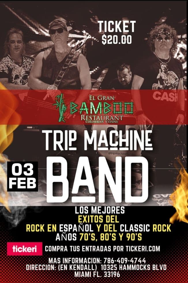 Event - TRIP MACHINE BAND - Miami, Florida - February 3, 2023 | concert tickets