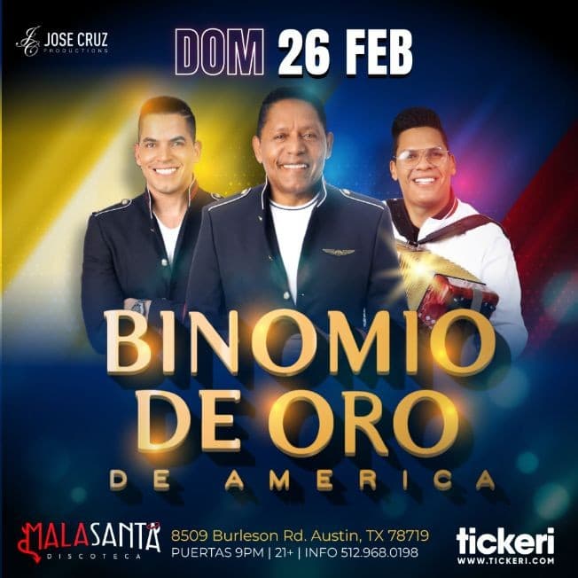 Event - BINOMIO DE ORO EN AUSTIN - Austin, Texas - February 26, 2023 | concert tickets
