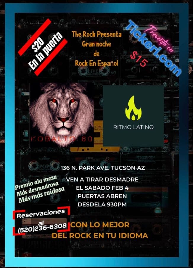 Event - GRAN NOCHE DE ROCK ENE ESPAÑOL - Tucson, Arizona - February 4, 2023 | concert tickets