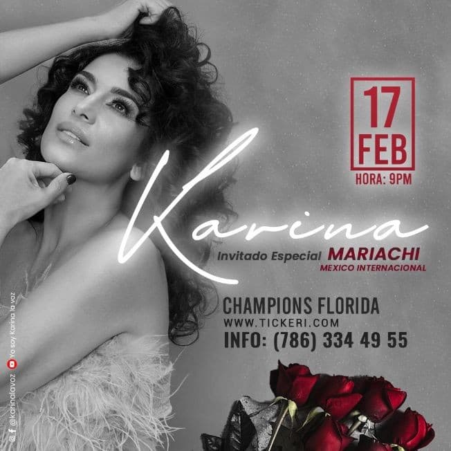 Event - Karina La Voz con Mariachi Mexico Internacional (MIAMI) - Doral, Florida - February 17, 2023 | concert tickets